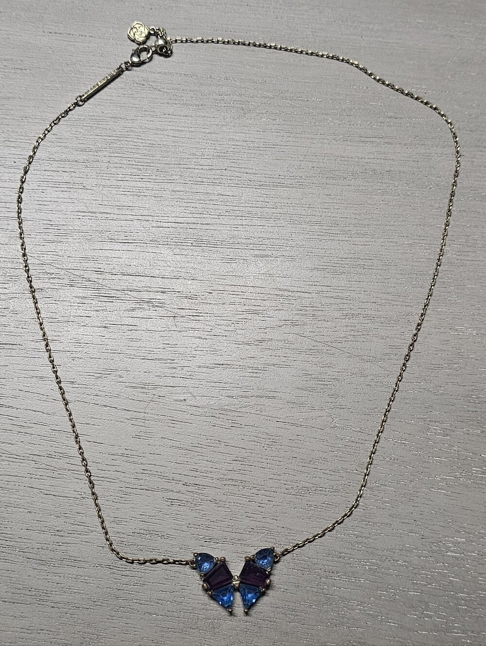 Kendra Scott Lilly Butterfly Necklace - Blue/Purple Multi-Stone